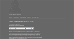 Desktop Screenshot of geoffsternartspace.com